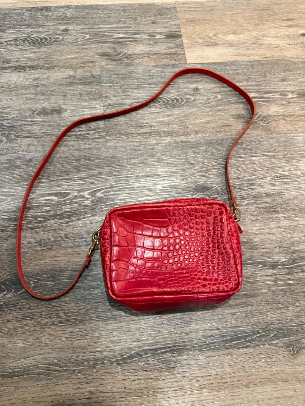 Clare V. Red Croc Mini Sac!